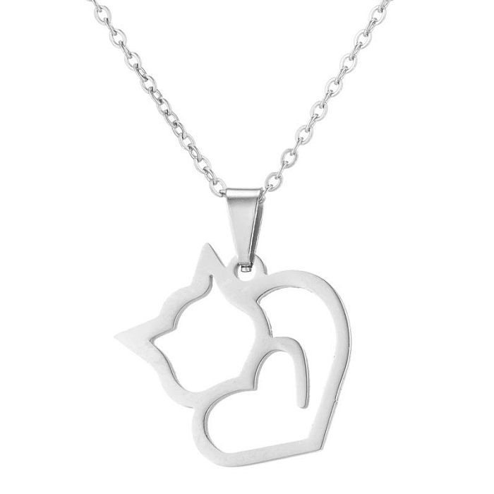 Simple Style Animal Stainless Steel  Plating Pendant Necklace