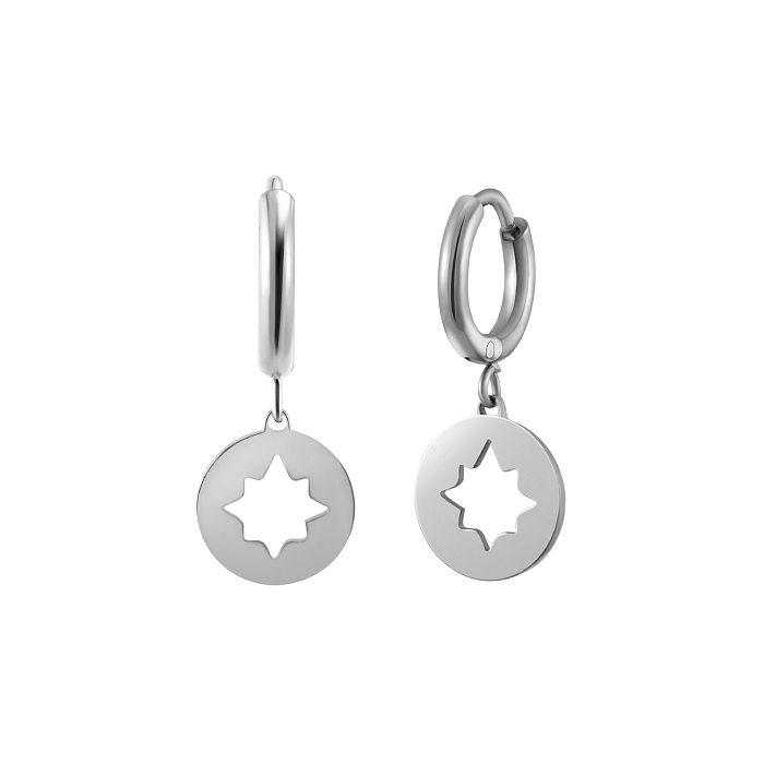 New Hollow Star Original Design Stainless Steel Geometric Earrings
