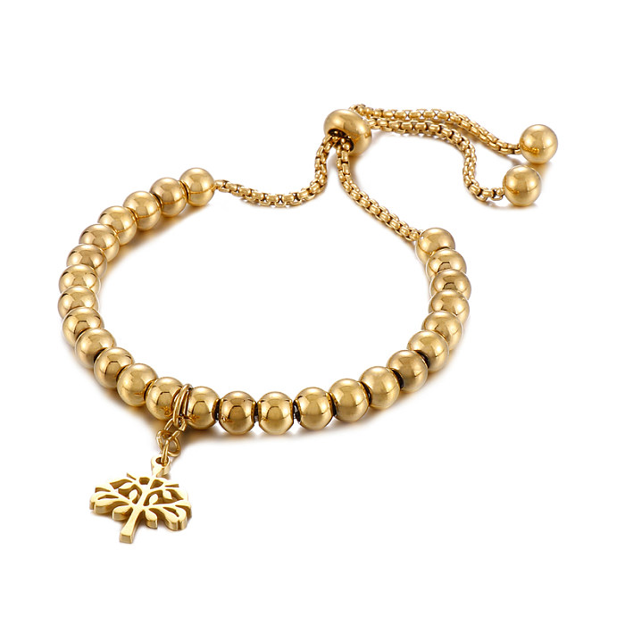 Bracelets de perles en acier inoxydable Fashion Tree 1 Pièce
