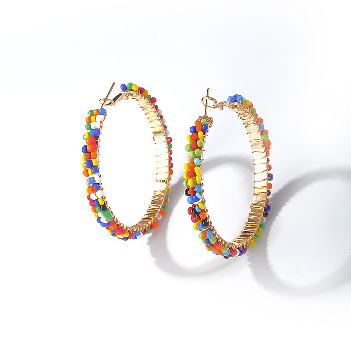 1 Paar lässige einfache Streetwear-Ohrringe mit geometrischer runder Beschichtung aus Edelstahl