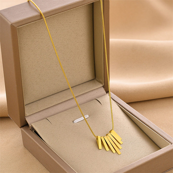 Fashion Square Stainless Steel Plating Necklace 1 Piece