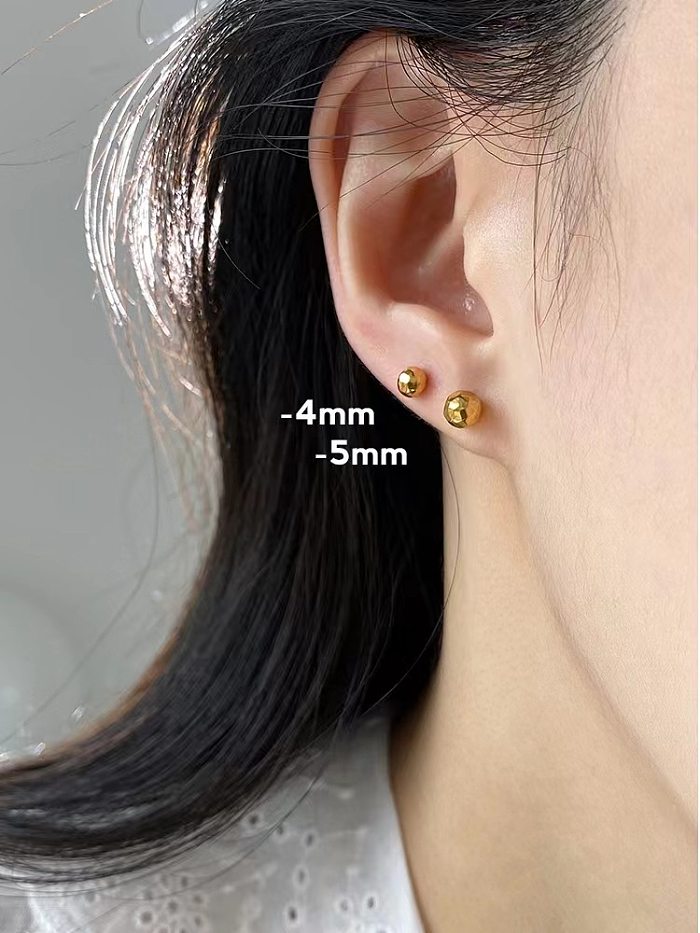 Clous d'oreilles géométriques tendance en acier inoxydable, 1 paire