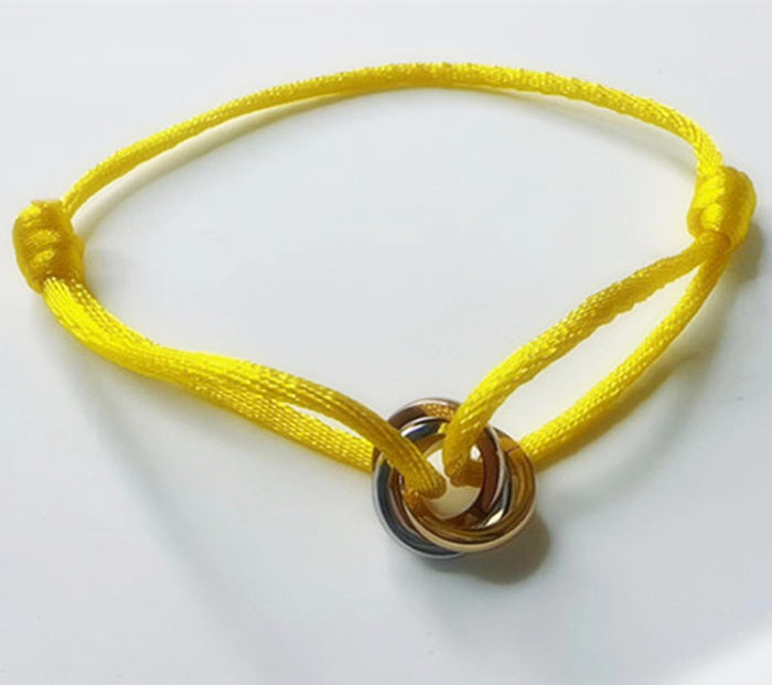 Bracelets en acier titane de couleur unie de style simple en vrac