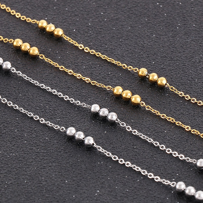 Luxurious Solid Color Stainless Steel  Plating 18K Gold Plated Necklace