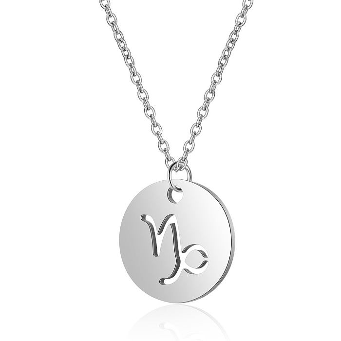 Simple Style Constellation Stainless Steel  Pendant Necklace In Bulk