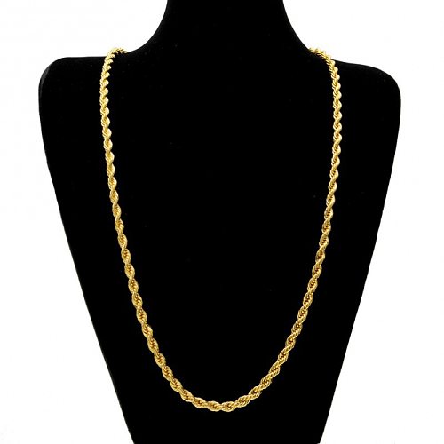 Simple Style Twist Iron Gold Plated Necklace 1 Piece