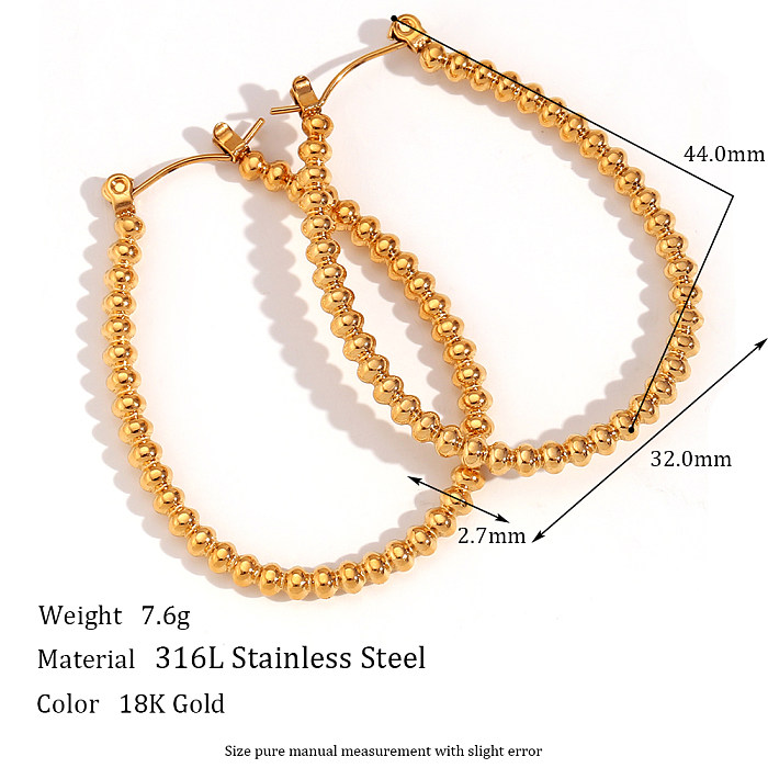 1 Pair Basic Vintage Style Classic Style Sun Plating Inlay Stainless Steel  Rhinestones 18K Gold Plated Drop Earrings