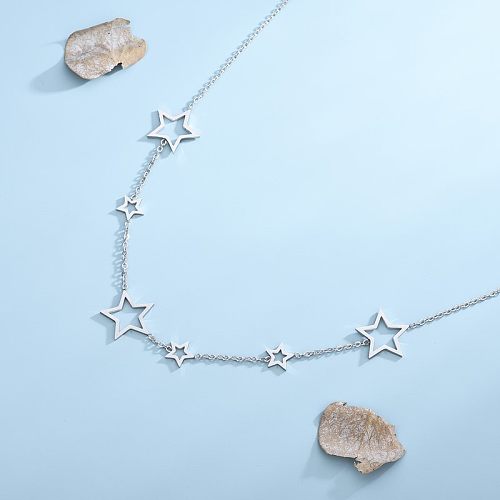 Casual Classic Style Star Stainless Steel Plating 18K Gold Plated Necklace