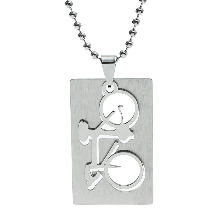 Fashion Bicycle Stainless Steel Necklace Wholesale