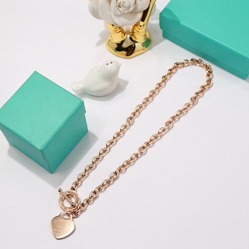 Hip-Hop Retro Punk Heart Shape Stainless Steel Pendant Necklace
