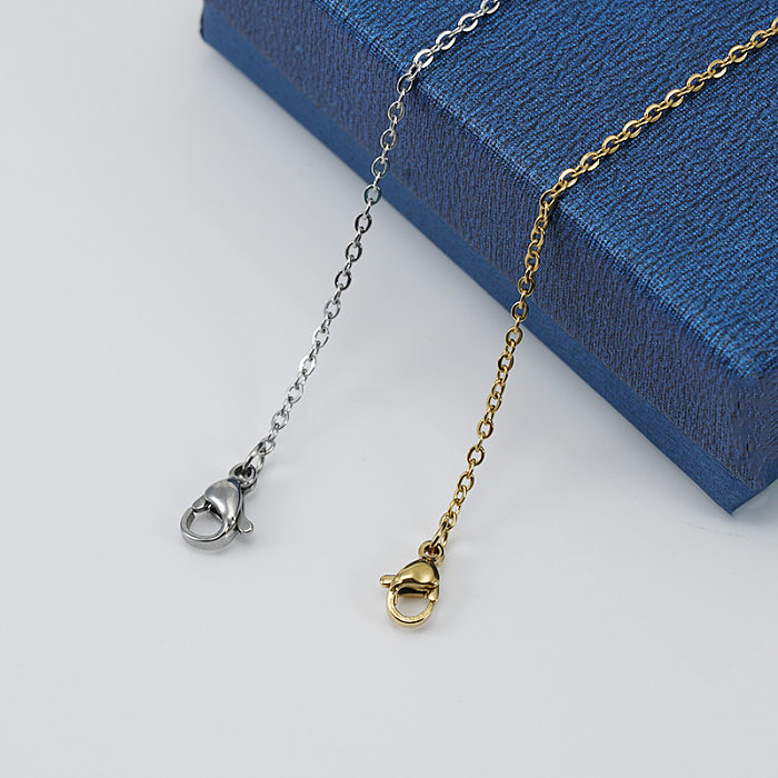 Simple Style Geometric Stainless Steel  Necklace Chain Gold Plated Stainless Steel  Necklaces