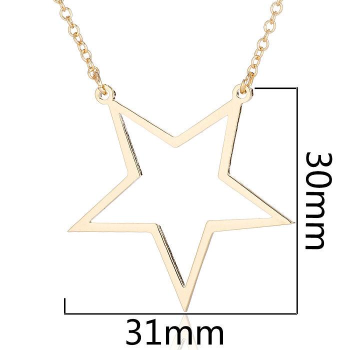 Fashion Star Stainless Steel  Plating Pendant Necklace 1 Piece