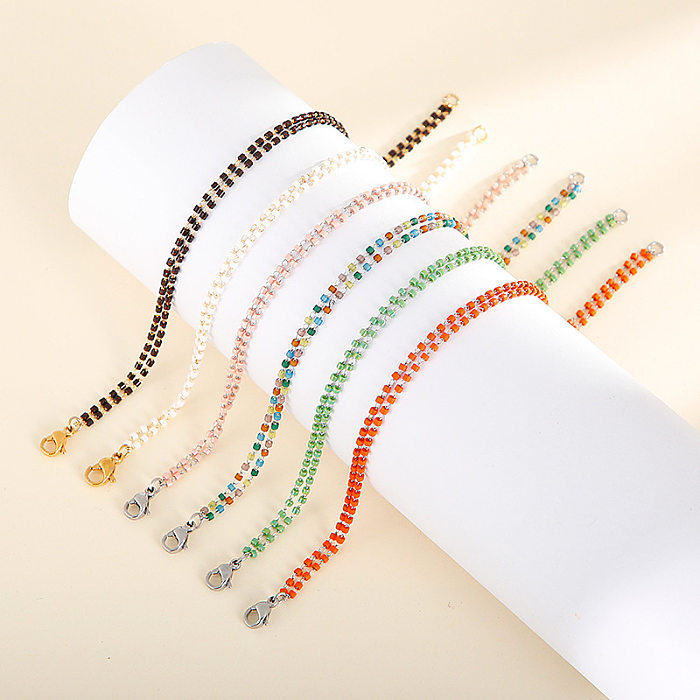 Wholesale Jewelry Bohemian Style Color Gravel Stainless Steel Bracelet jewelry