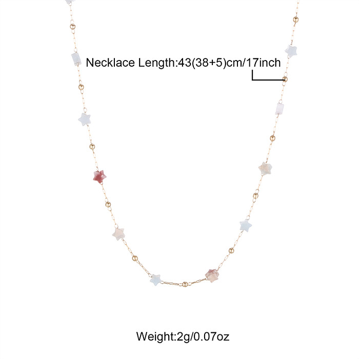 Halskette „Commute Star“ mit Edelstahlbeschichtung und 18-Karat-Vergoldung
