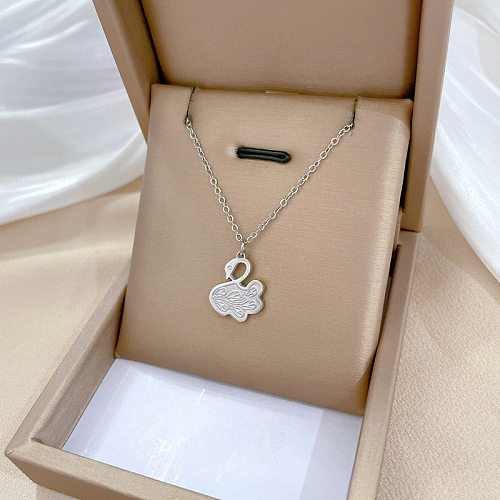 Elegant Swan Stainless Steel Plating Pendant Necklace