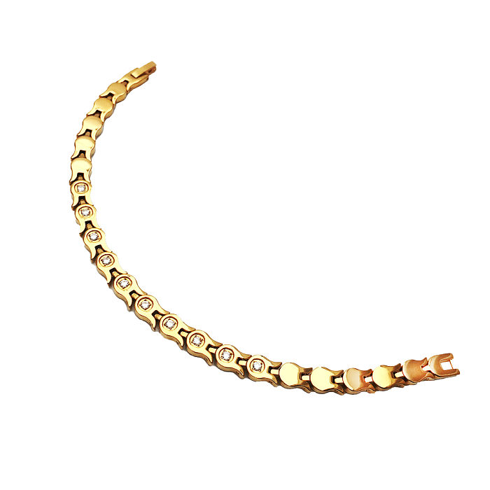 Bracelets plaqués or en acier titane de couleur unie de conception originale en vrac