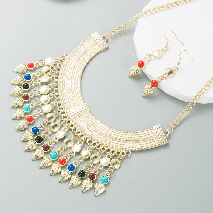 Modische Teufelsauge-Edelstahl-Halskette mit mehrschichtiger Beschichtung, türkisfarbene Edelstahl-Halsketten