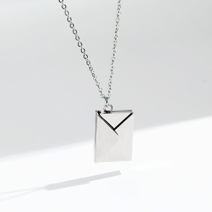 Fashion Envelope Stainless Steel Plating Pendant Necklace