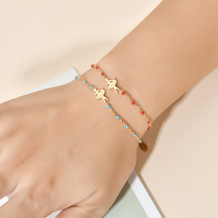 Lady Bohemian Simple Style Colorful Stainless Steel Plating Bracelets