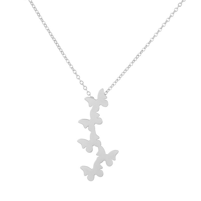 Modische Schmetterlings-Edelstahl-Halskette. Edelstahl-Halsketten