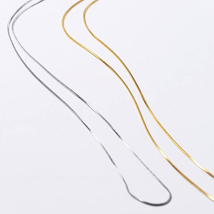 Fashion Solid Color Stainless Steel Plating Layered Necklaces
