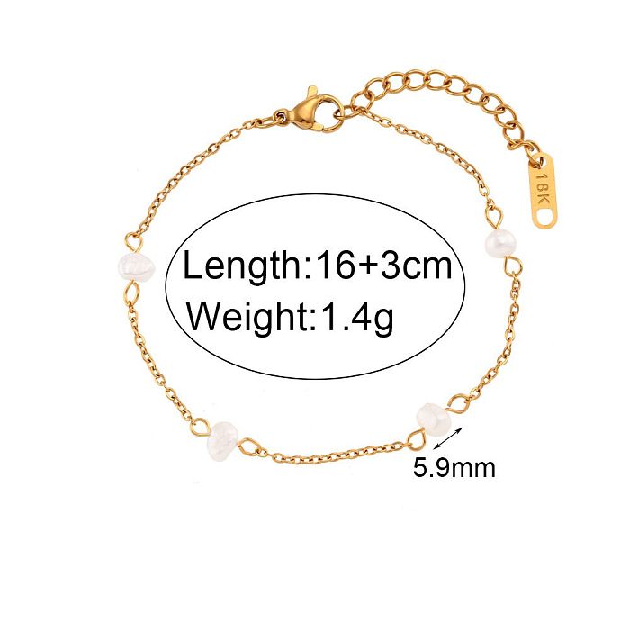 Basic Simple Style Classic Style Geometric Stainless Steel  18K Gold Plated Necklace