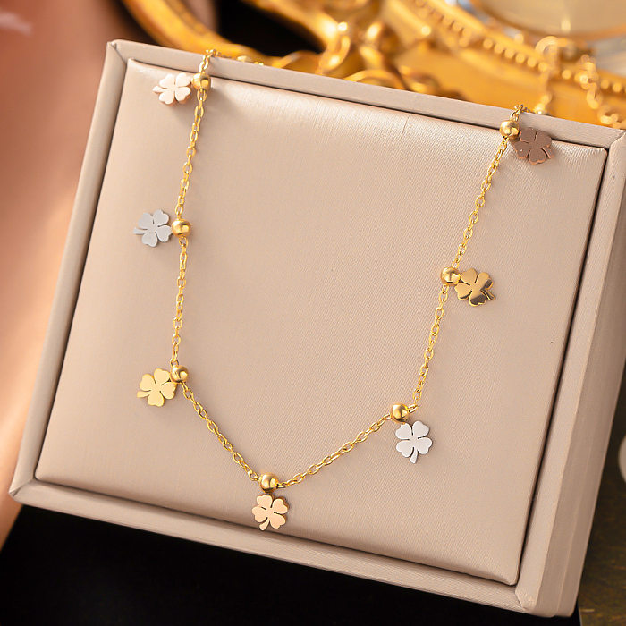 Simple Style Star Flower Snake Stainless Steel Plating Necklace 1 Piece