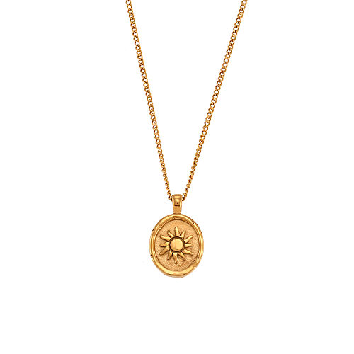 Fashion Moon Stainless Steel  Plating Pendant Necklace 1 Piece