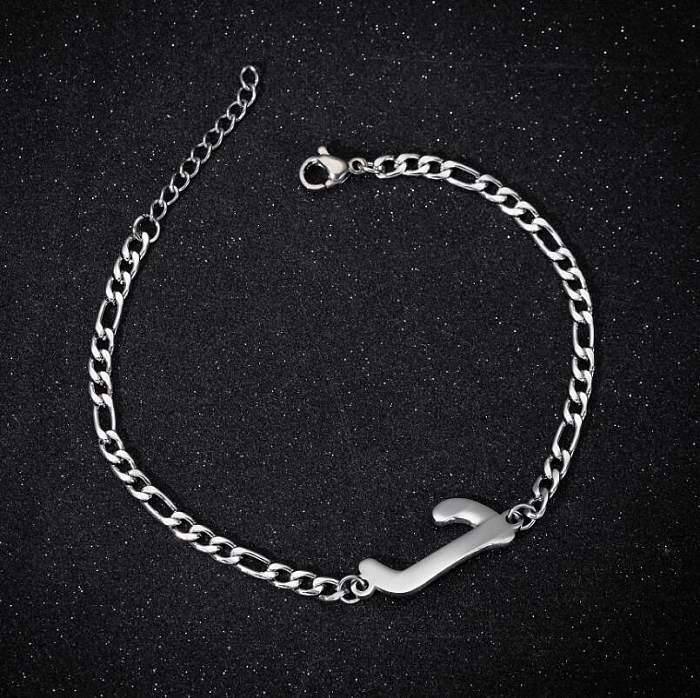 Fashion Letter Titanium Steel Bracelets 1 Piece