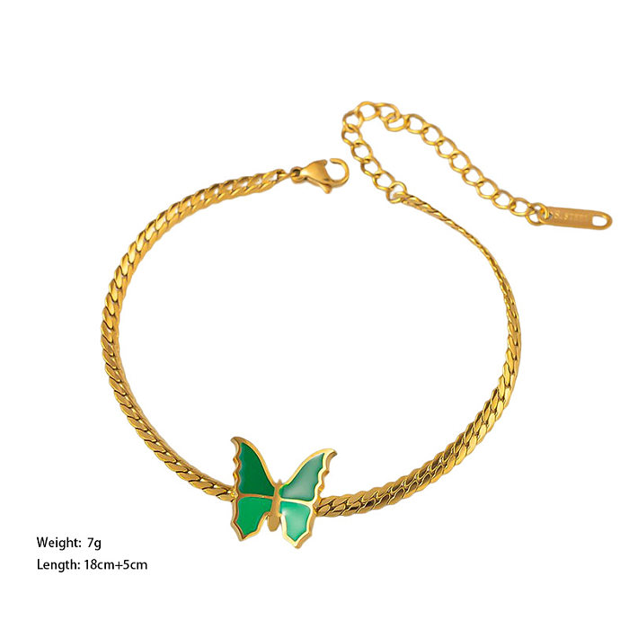 Lady Butterfly-Armbänder mit Titanstahlbeschichtung