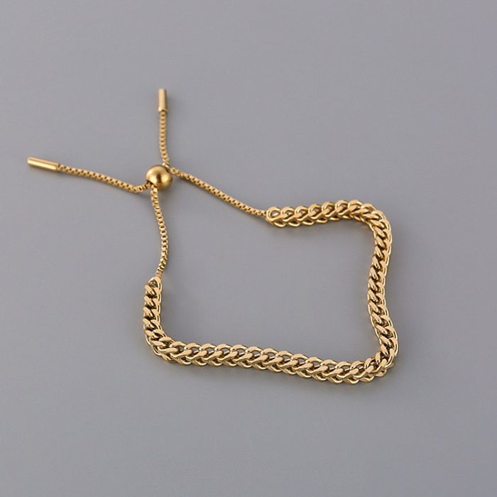 Simple Style Geometric Titanium Steel Braid Bracelets 1 Piece