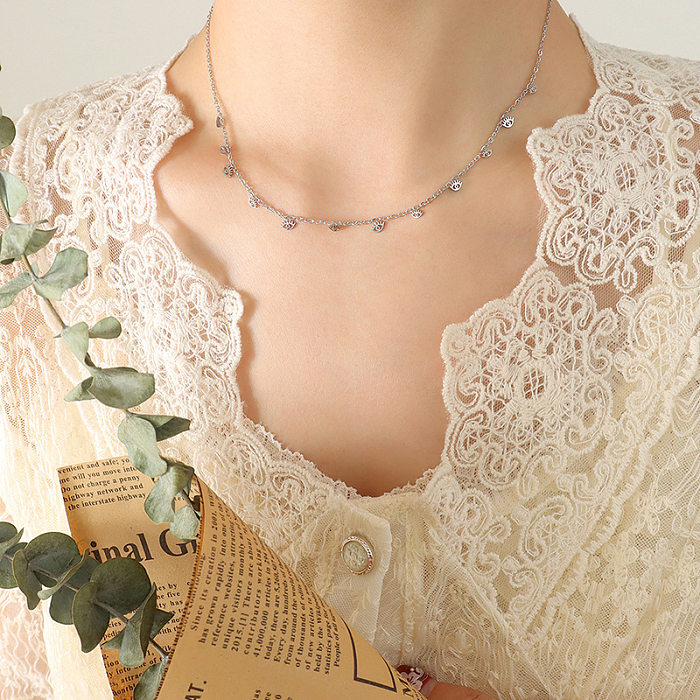 Palace Style Multi-accessories Clavicle Chain Style Stainless Steel Material Gold Plating Necklace Wholesale jewelry