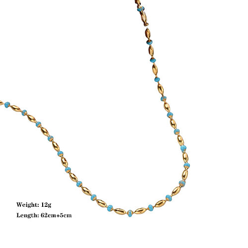 Retro Streetwear Geometric Stainless Steel Plating Necklace