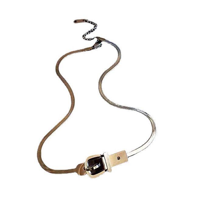 Simple Style Geometric Stainless Steel Plating Necklace