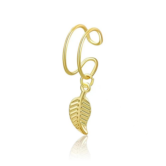 1 Pair Casual Leaf Irregular Plating Stainless Steel  18K Gold Plated Earrings