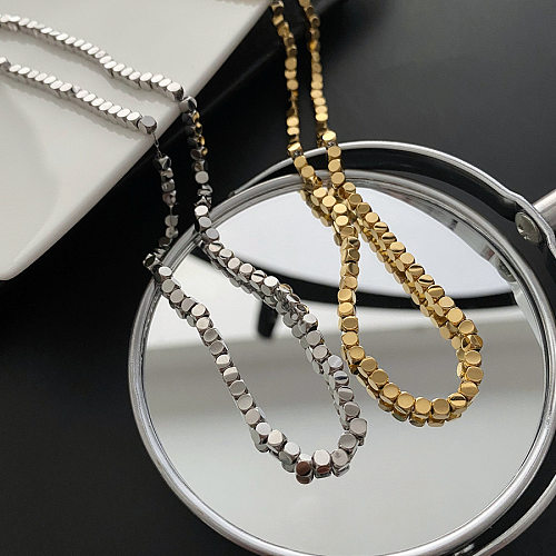 Simple Style Geometric Stainless Steel Necklace