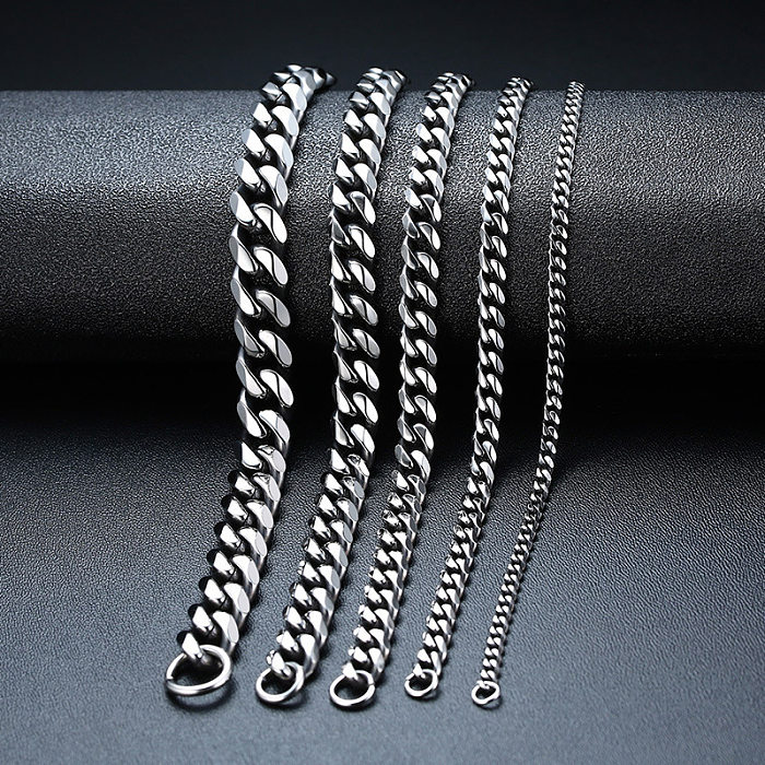 Basic Geometric Titanium Steel Bracelets Plating Stainless Steel Bracelets