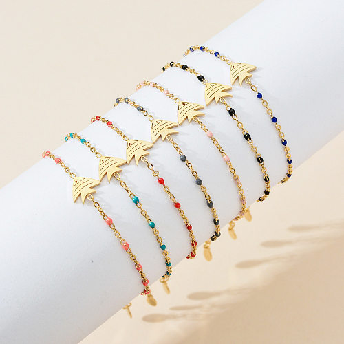 Simple Style Fish Stainless Steel Plating Bracelets