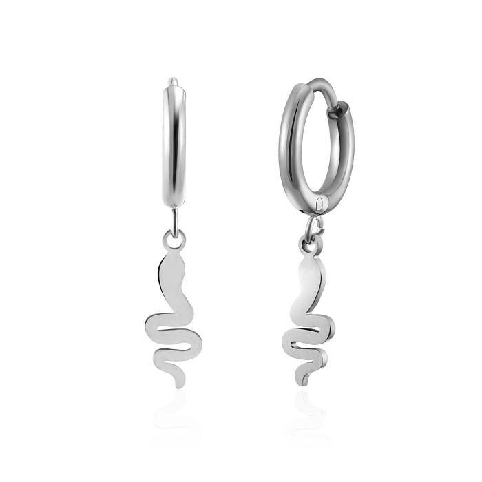 Snake-shaped Simple Fashion Trend Stainless Steel  Earrings