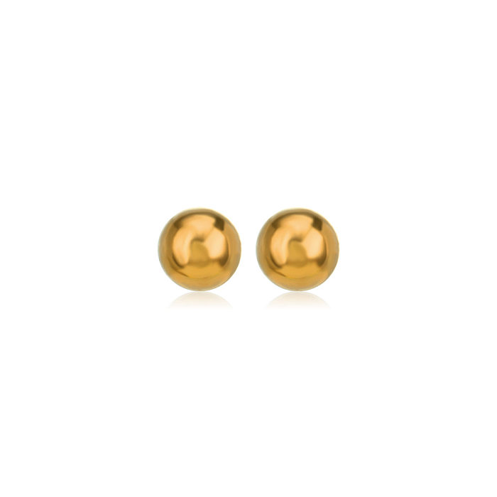 1 Pair Simple Style Round Plating Stainless Steel  Ear Studs