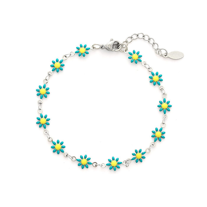 Cute Flower Stainless Steel Bracelets In Bulk
