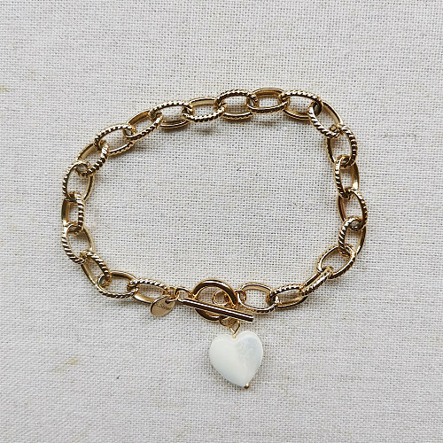 Wholesale Basic Heart Shape Stainless Steel Titanium Steel Bracelets