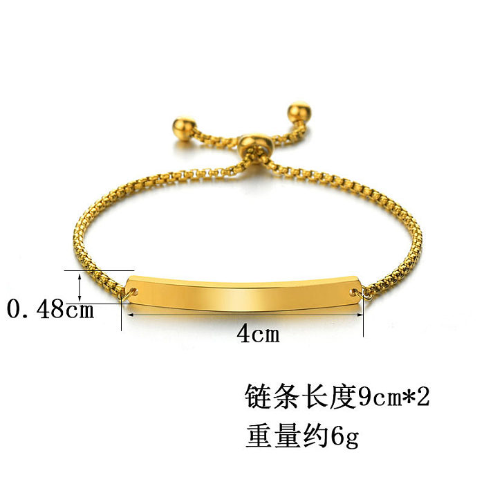 Fashion Personalized Boutique Simple Glossy ID Bracelet Lettering Wholesale jewelry