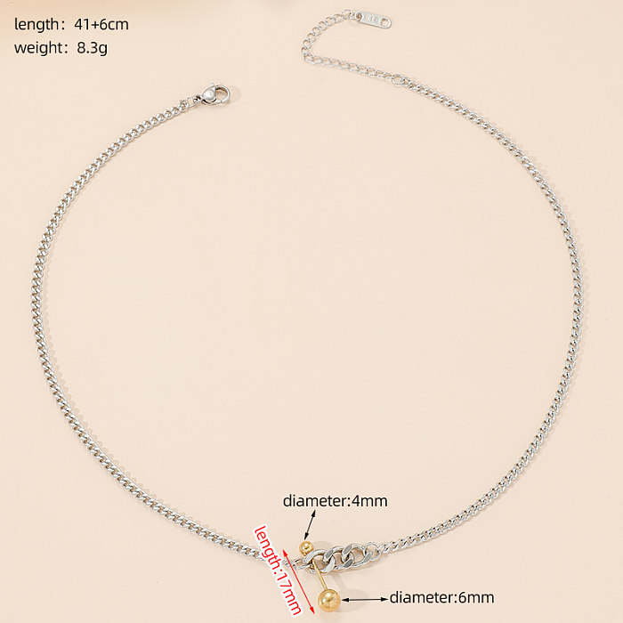 Elegant Lady Lines Stainless Steel Polishing Pendant Necklace
