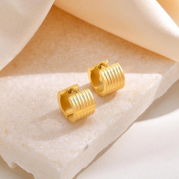 1 Pair Simple Style Geometric Stainless Steel  Gold Plated Ear Cuffs