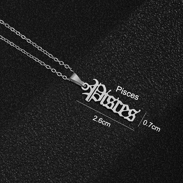 Simple Style Constellation Stainless Steel  Necklace Plating Stainless Steel  Necklaces