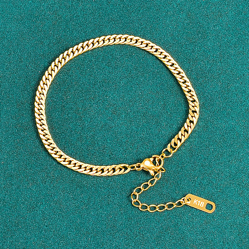 Bracelets en acier au titane de couleur unie de style simple plaquant des bracelets en acier inoxydable
