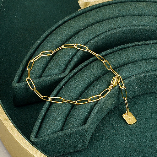 Bracelets en acier inoxydable géométriques à la mode Bracelets en acier inoxydable plaqués