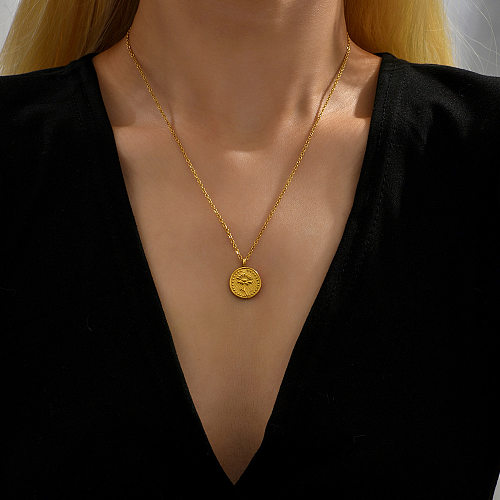 Sweet Flower Stainless Steel  Stainless Steel Pendant Necklace In Bulk