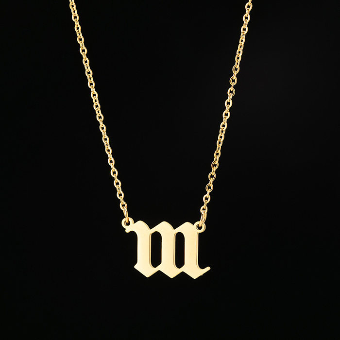 Hip-Hop Number Stainless Steel  Necklace Plating Stainless Steel  Necklaces